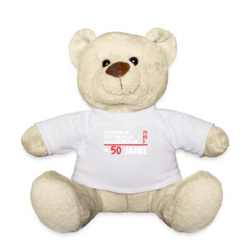 50 Jahre 50 Jähriger 50 Jährige 50 Geburtstag - Teddy - Weiß - Vorne