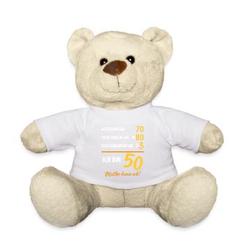 50 Jahre 50 Jähriger 50 Jährige 50 Geburtstag - Teddy - Weiß - Vorne