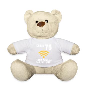 Ich bin 75 Ich bin älter als das Internet - Teddy - Weiß - Vorne