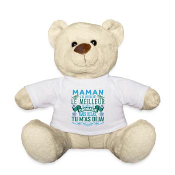 Maman la meilleure Maman fête des mères Mère ! - Nounours - blanc - Devant