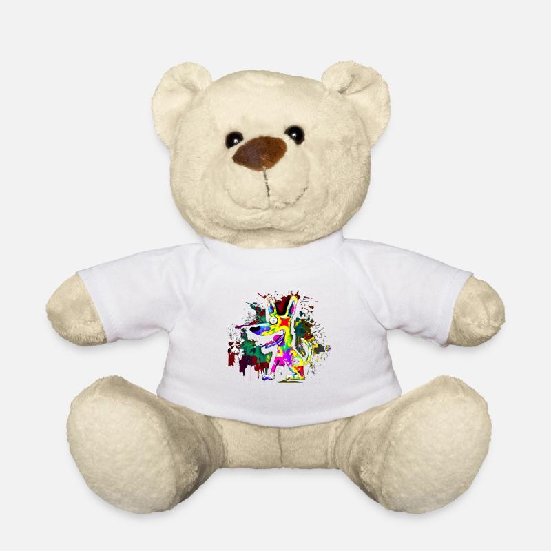 Graffiti Hund - Teddy - Weiß