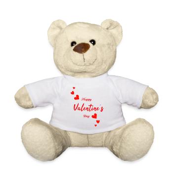 Happy Valentine - Teddy - Weiß - Vorne