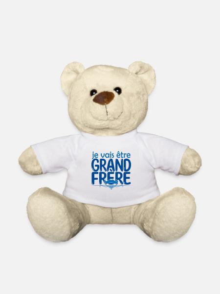 grand frère Bientôt grand-frère futur grand frère - Nounours - blanc