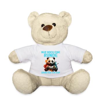 Nur noch eine Runde dann hör ich auf Kinder Gaming - Teddy - Weiß - Vorne