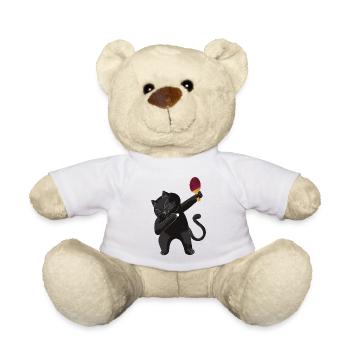 Table Tennis Katze Pingpong Outfit Cat Tischtennis - Teddy Bear - white - Front