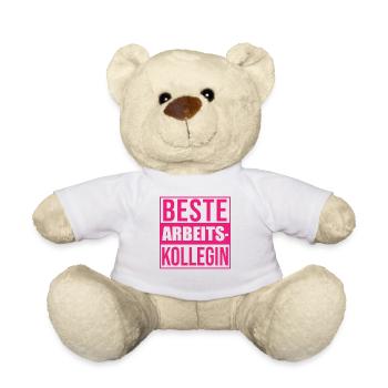 Beste Arbeitskollegin Mitarbeiterin Geschenk Damen - Teddy - Weiß - Vorne