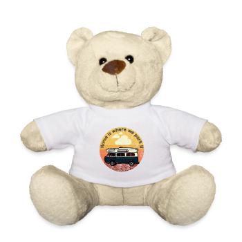 Camping Camper Outdoor Sommer Design - Teddy - Weiß - Vorne