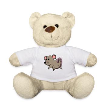 Maus von hinten - Maus Hintern - Maus Arsch - Teddy - Weiß - Vorne