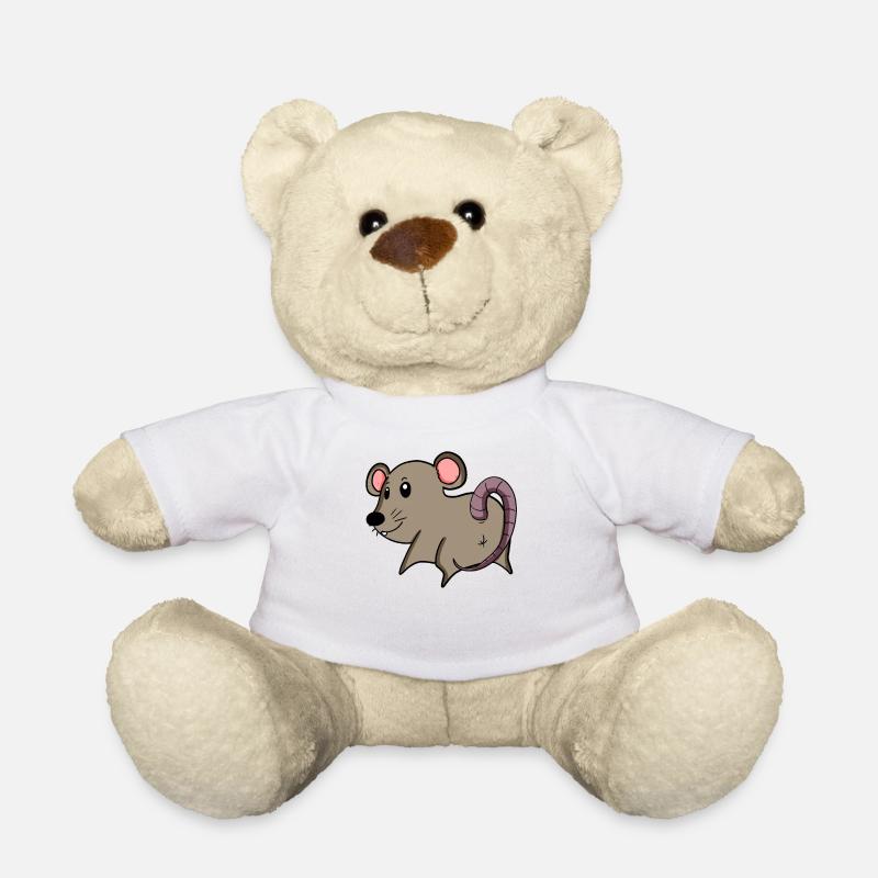 Maus von hinten - Maus Hintern - Maus Arsch - Teddy - Weiß