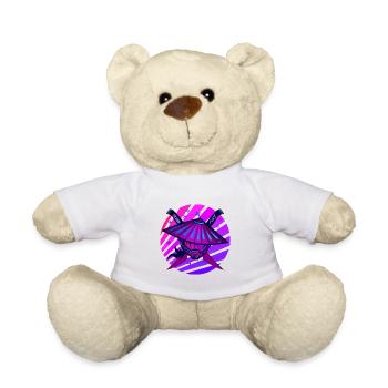 Samurai Monster Sword violet - Teddy Bear - white - Front