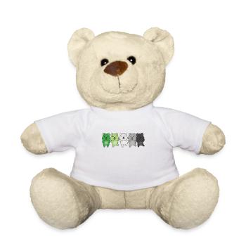 Aromantic Flag Pride LGBTQ Quokka Aromantisch - Teddy Bear - white - Front