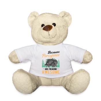 Cadeau de porc-épic Porcupine - Nounours - blanc - Devant