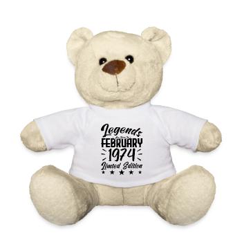 Geboren 1974. Geburtstagsgeschenk. - Teddy - Weiß - Vorne
