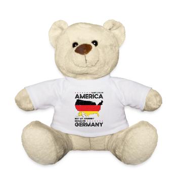 Geboren Deutsch Deutschland Amerikanisch USA - Teddy - Weiß - Vorne