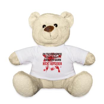 Tischtennis Zubehör Pingpong Motiv - Teddy - Weiß - Vorne