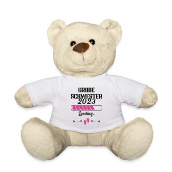 Annoncer une grossesse Grande sœur 2023 - Nounours - blanc - Devant