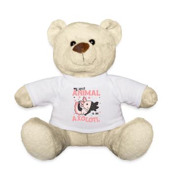 Mon animal spirituel est un axolotl doux axolotl - Nounours - blanc - Devant