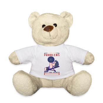 Bodybuilder Kraftsport Fitness Motiv - Teddy - Weiß - Vorne