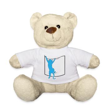 chat dans votre poche - Nounours - blanc - Devant