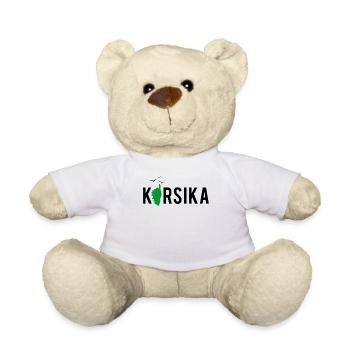 Korsika Insel Karte Frankreich Urlaub Geschenk - Teddy - Weiß - Vorne
