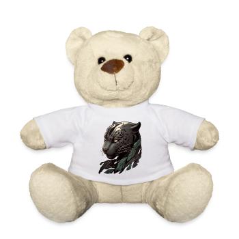Tête d’une panthère sombre - Nounours - blanc - Devant