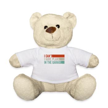 Ich kann nicht, ich habe Pläne in der Garage. Mechaniker Auto - Teddy - Weiß - Vorne