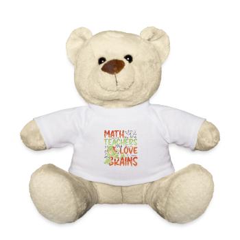 Math teachers love brains - Halloween costume - Teddy Bear - white - Front