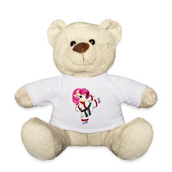 Karate unicorn - Teddy Bear - white - Front