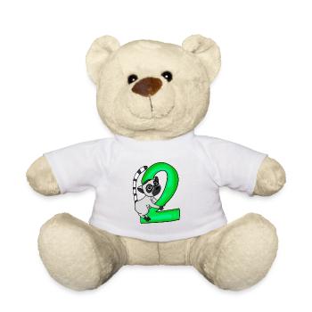 2 years old - Teddy Bear - white - Front