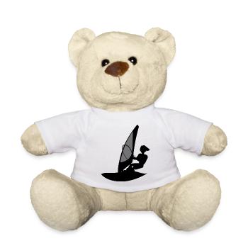 Skateboard SUP Surfing - Teddy Bear - white - Front
