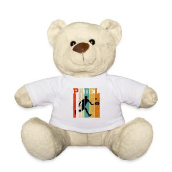 Padel Paddel Schläger Tennis Sport I Geschenk - Teddy - Weiß - Vorne