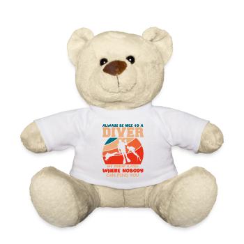 Taucher Tauchen Design Schnorcheln - Teddy - Weiß - Vorne