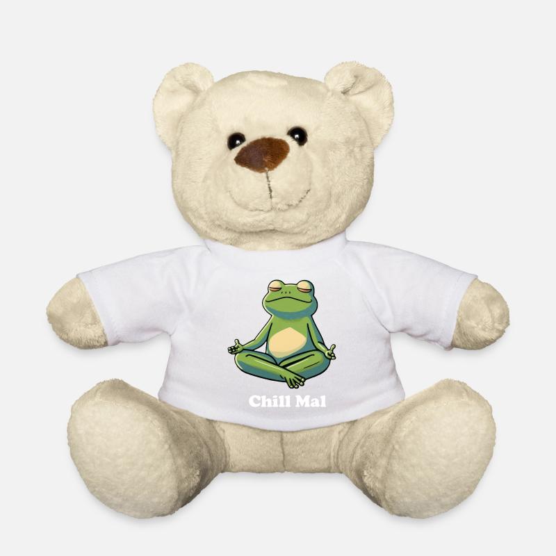 Chillender enspannter Frosch - Teddy - Weiß