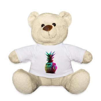 EDM Music Rave Festival Pineapple Techno - Teddy Bear - white - Front