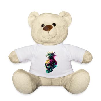 EDM Music Rave Festival Pineapple Techno - Teddy Bear - white - Front
