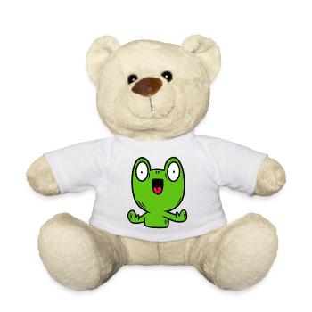 Drôle de grenouille, crapaud - Nounours - blanc - Devant