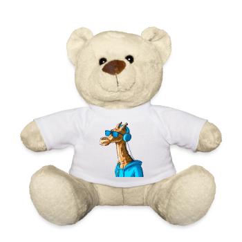 Giraffe DJ - Teddy Bear - white - Front