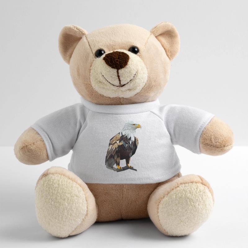 Cool polygon design with a bald eagle Teddy Bear