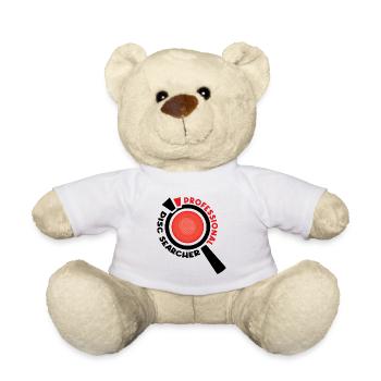 Humor Disc Golf Player - Teddy Bear - white - Front