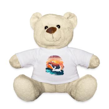 Capybara Wildlife Retro Vintage Funny Capybara - Teddy - Weiß - Vorne