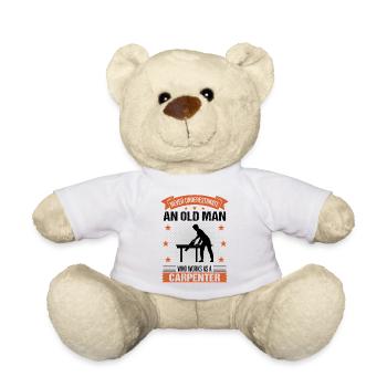 Le vieil homme charpentier dit le cadeau des hommes - Nounours - blanc - Devant