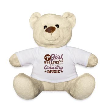 Just a girl who loves country music - Teddy Bear - white - Front