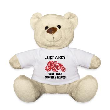 Monster Truck Monster Truck Fans Boy Gift - Teddy Bear - white - Front