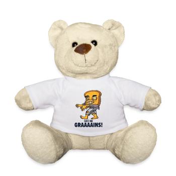 Halloween Bread Zombie Food Zombie Fan Monster - Teddy Bear - white - Front