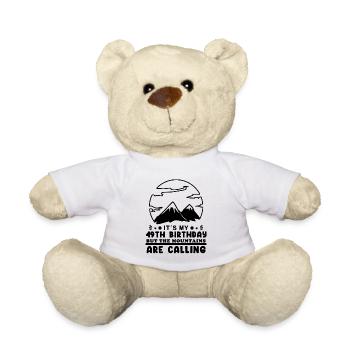 49th birthday hiker 49 years old mountain hiking - Teddy Bear - white - Front