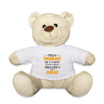 Maître Formidable Idée Cadeau Maître D'école - Nounours - blanc - Devant