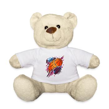 Basketball Basketballer - Teddy - Weiß - Vorne