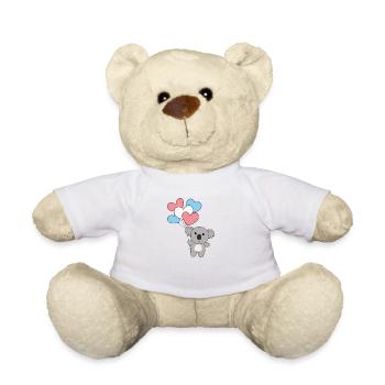 Transgender Flagge Ballon Herzen Pride LGBTQ Koala - Teddy - Weiß - Vorne