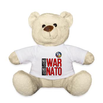NO TO WAR NO TO NATO | WORLD MARCH FOR PEACE - Teddy Bear - white - Front
