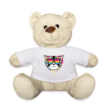 Pansexuel Cat American Shorthair Heart Cadeau - Nounours - blanc - Devant